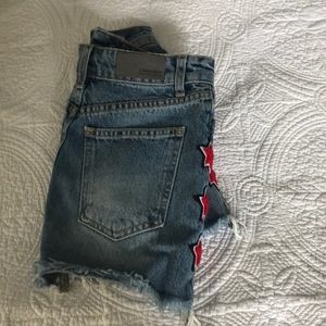 LF star jean skirt